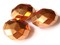 3 31mm x 21mm Vintage Red Copper Faceted Rondelle Beads Copper Plated Plastic Beads